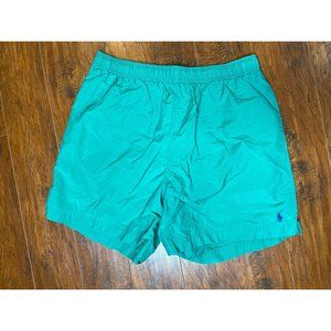 Polo Sport Mens Shorts L Blue Green Vintage Hybrid Lined